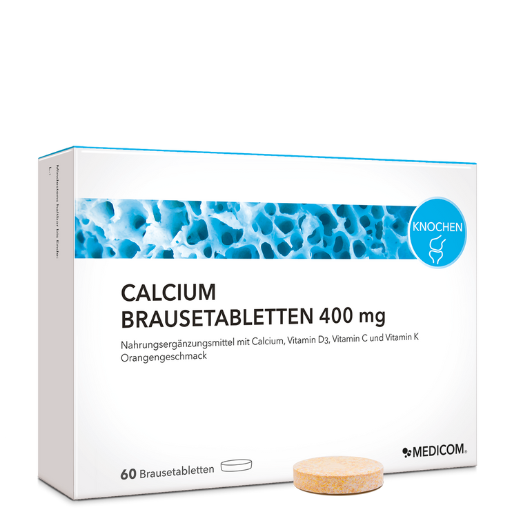 Die Packung von Calcium  Brausetabletten 400 mg Vorderansicht