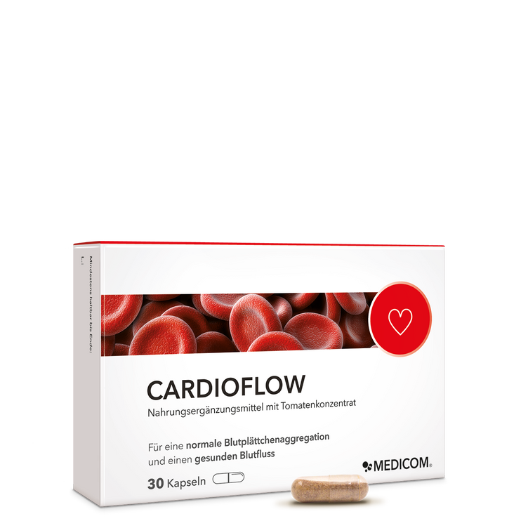 Die Packung von Cardioflow in der Vorderansicht