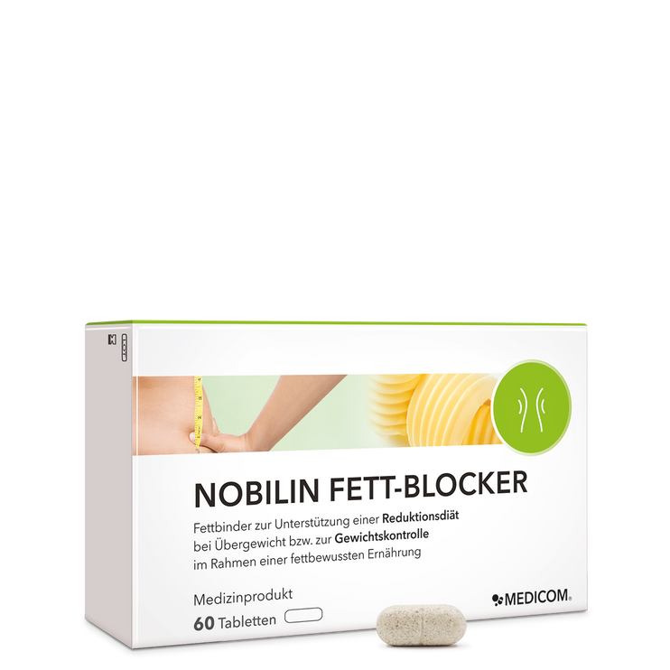 Die Vorderseite der Produktpackung Nobilin Fett-Blocker