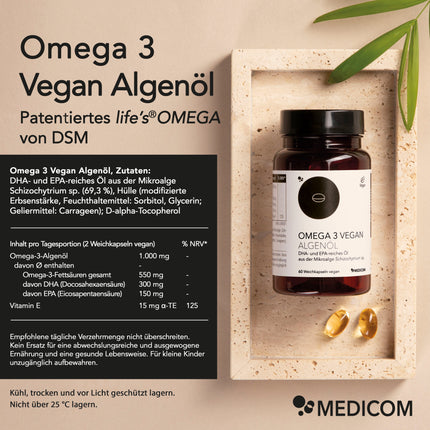 Omega 3 Vegan Algenöl