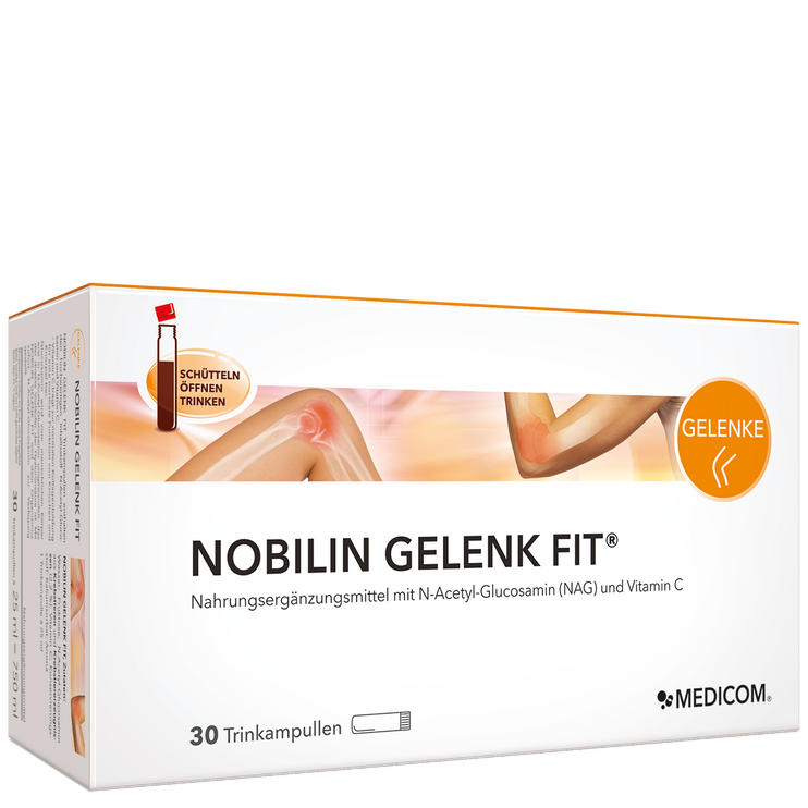 Die Packung von Nobilin Gelenk Fit® mit 30 Trinkampullen