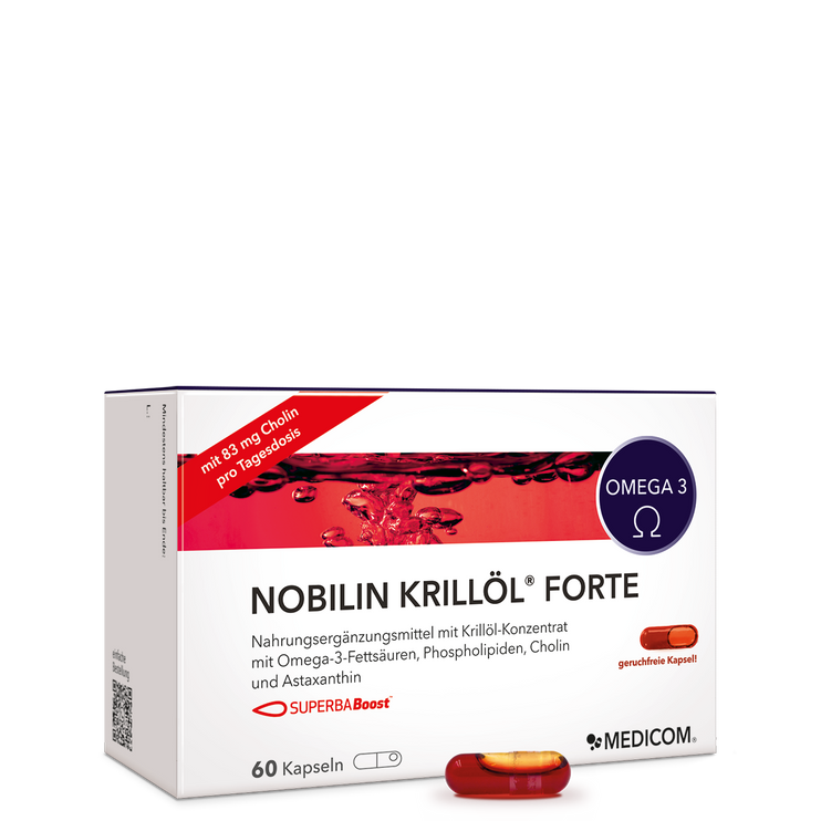 Die Packung von Nobilin Krillöl® Forte