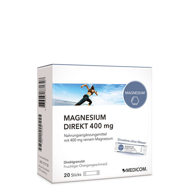 Magnesium Direkt 400 mg Packung von vorne