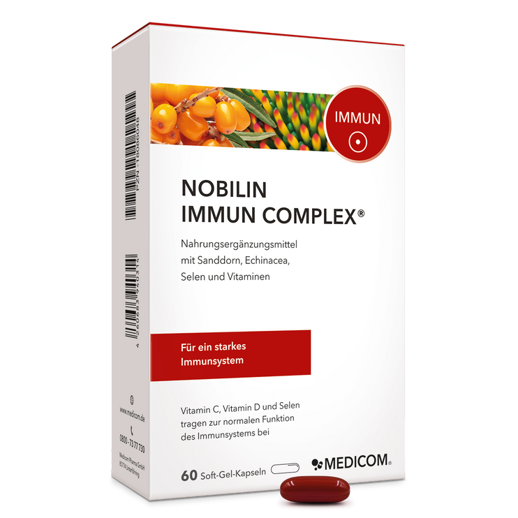 Die Vorderseite der Produktpackung Nobilin Immun Complex®