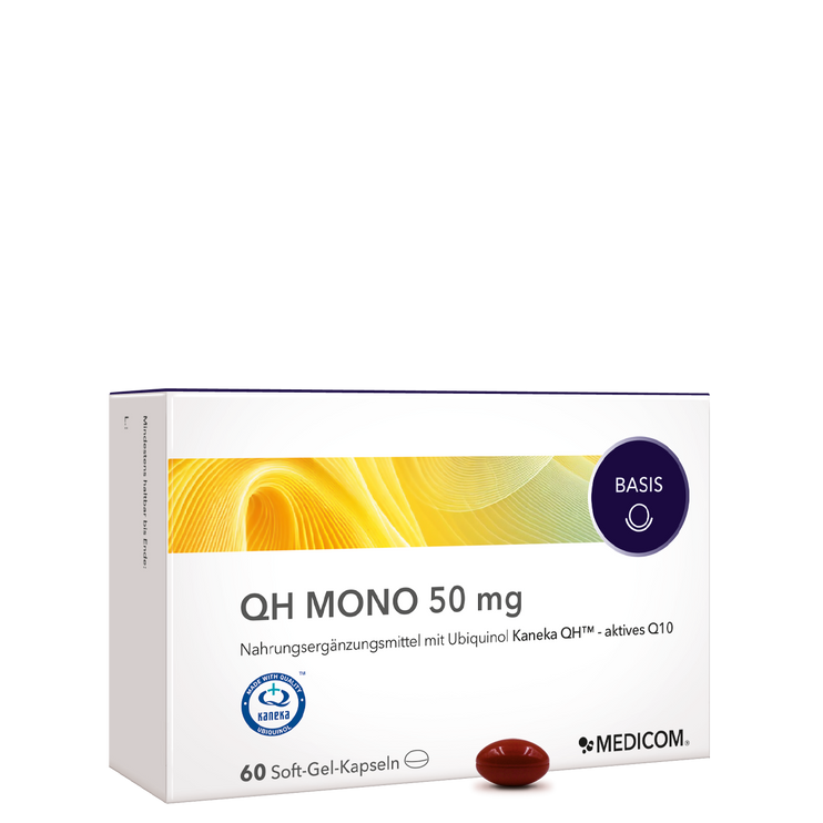 Die Produktpackung  von QH Mono 50 mg in der Faltschachtel 
