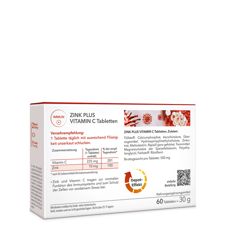 Zink Plus Vitamin C Tabletten